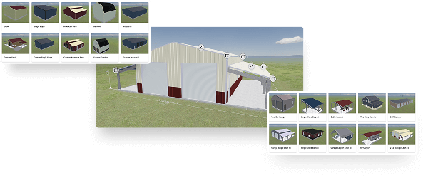 Screenshot of the 3D Metal Building Kits tool