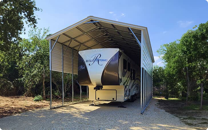 Vertical Roof RV Carport