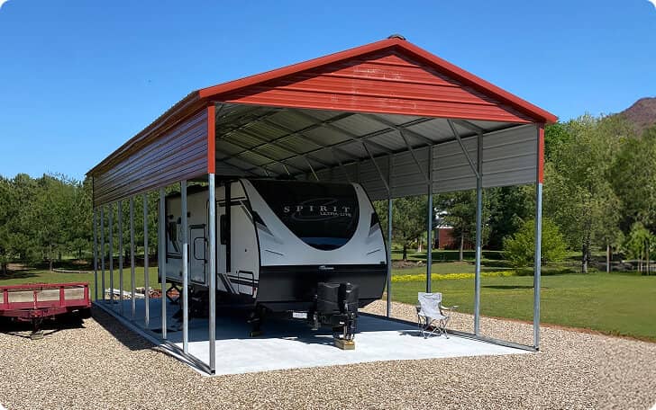 Vertical Roof RV Carport