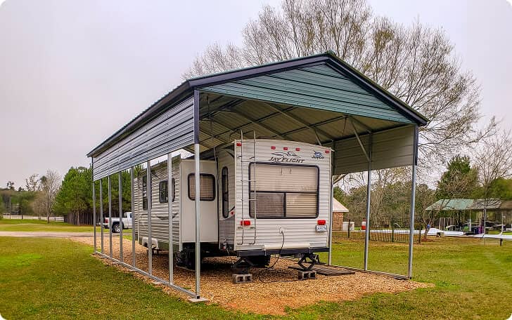 Vertical Roof RV Carport