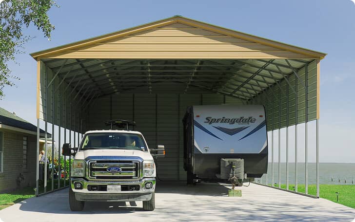 Vertical Roof RV Carport