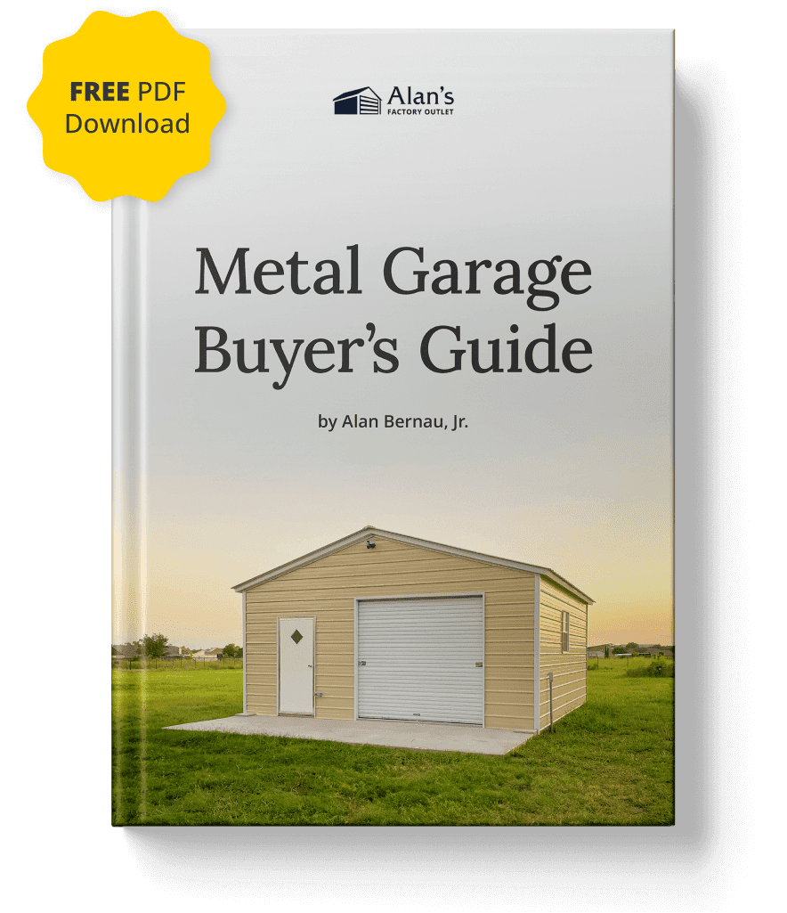 22x30 Vertical Roof Metal Garage Alan's Factory Outlet