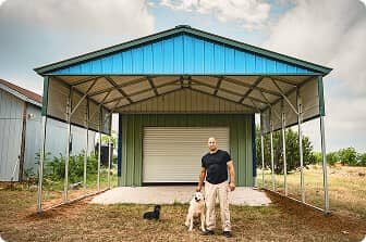 20x20 Vertical Roof Carport