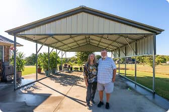20x25 Vertical Roof Carport