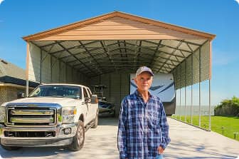 28x40 Vertical Roof Carport