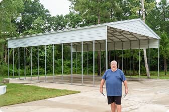 30x45 Vertical Roof Carport