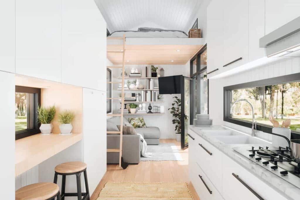 tiny home with a loft style