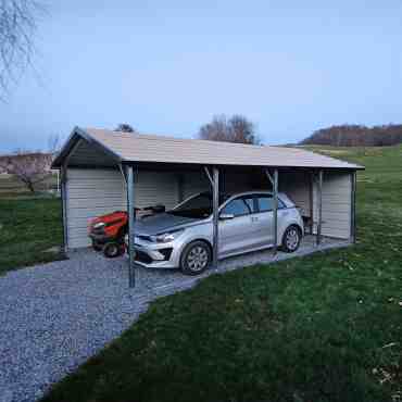 12x20 Boxed Eave Roof Carport