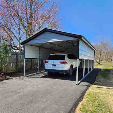 12x20 Vertical Roof Metal Carport