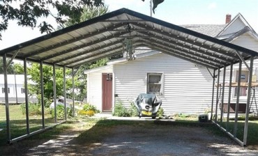 12x20 Boxed Eave Roof Carport North