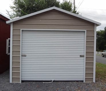 12x25 Boxed Eave Roof Metal Garage North