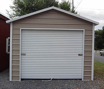 12x25 Boxed Eave Style Metal Garage
