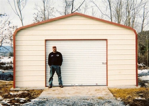 12x25 regular metal garage