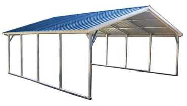 12x25 Vertical Roof Carport North