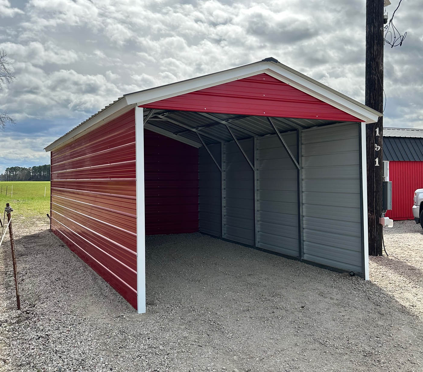 12x30 Vertical Roof Carport - Alan's Factory Outlet