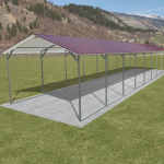 12x45 vertical metal carport