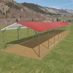 12x50 Vertical Metal Carport