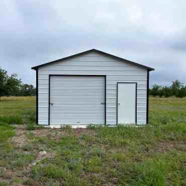 18x20 Boxed Eave Roof Steel Garage