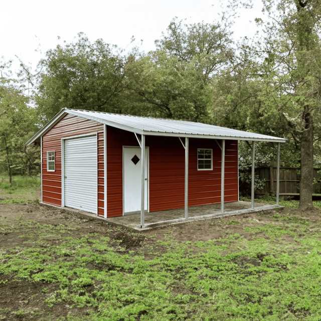 18x20 Vertical Garage Combo