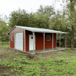 18x20 Vertical Roof Garage Combo