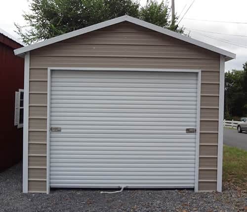 18x20 boxed eave metal garage