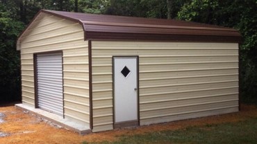 18x20 Regular Roof Metal Garage North