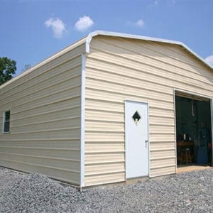 18x20 Regular Roof Metal Garage North - Alan's Factory Outlet