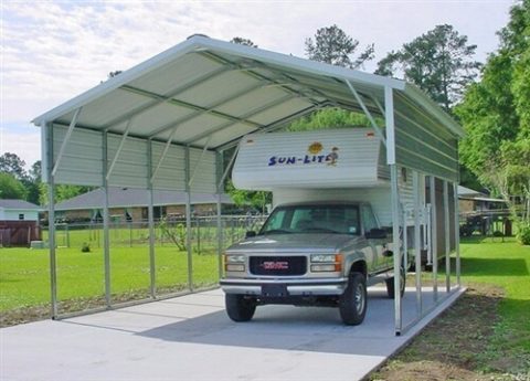 18x20 Vertical Roof Carport North - Alan's Factory Outlet