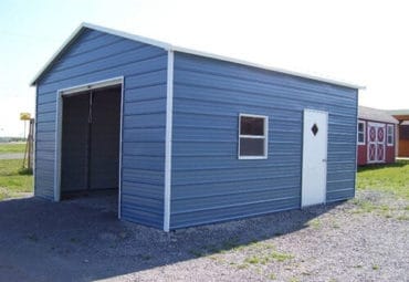 18x20 Vertical Roof Metal Garage North