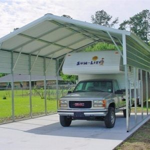 18x20 Vertical Roof Metal Carport - Alan's Factory Outlet