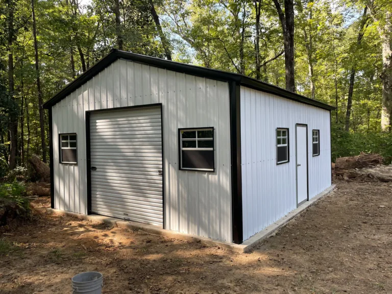 18x25 vertical metal garage