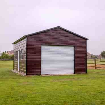 18x25 Vertical Roof Metal Garage