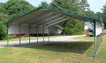 18x25 Boxed Eave Roof Carport North