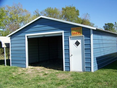 18x25 boxed eave metal garage