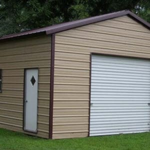 18x25 Vertical Roof Metal Garage North - Alan's Factory Outlet