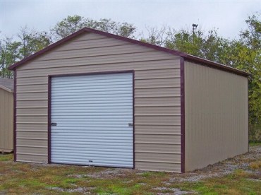 18x30 Boxed-Eave Roof Metal Garage