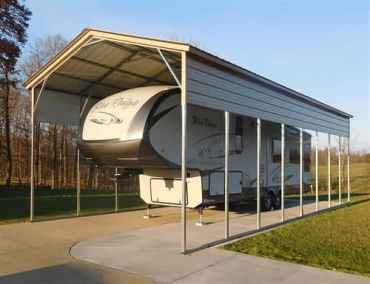 18x40 Vertical Roof Carport North