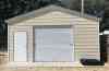 20x20 Vertical roof metal garage Pebble Beige