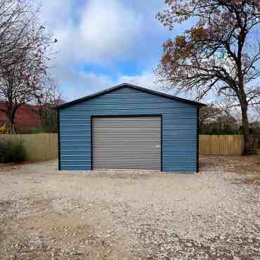 20x20 Boxed Eave Roof Metal Garage