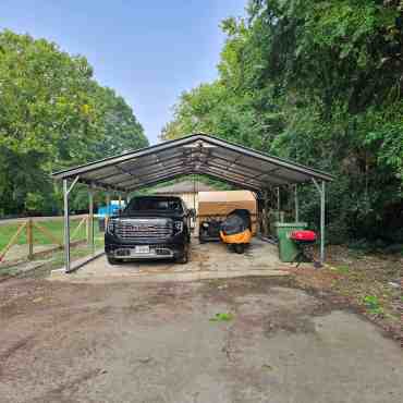 20x20 Vertical Roof Metal Carport