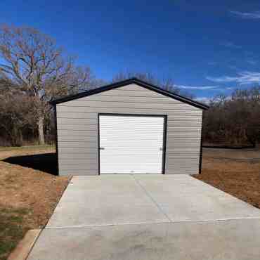 20x20 Vertical Roof Metal Garage