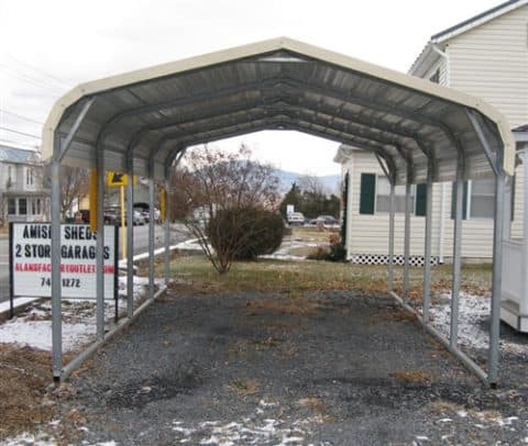 20x20 Regular Roof Carport - Alan's Factory Outlet