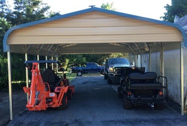 20x20 Regular Roof Carport North