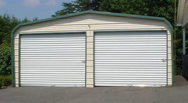 20x20 Regular Roof Metal Garage North