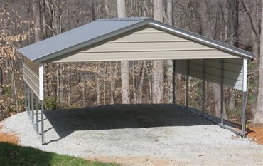 20x20 Vertical Roof Carport North