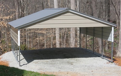 20×21 Vertical Metal Carport