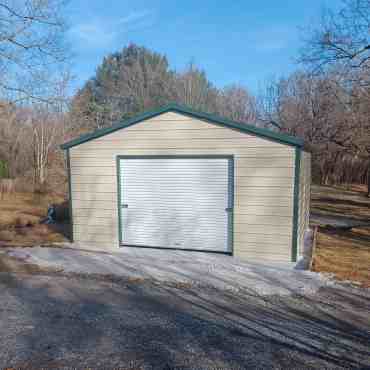 20x25 Vertical Roof Metal Garage