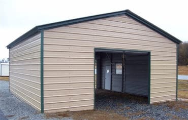 20x25 Vertical Roof Metal Garage North