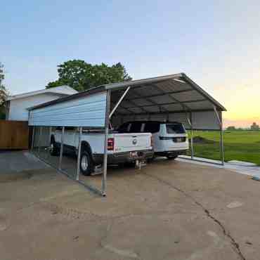 20x30 Vertical Roof Metal Carport Florida