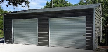 20x30 Boxed Eave Style Metal Garage North